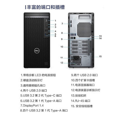 3.0GHz Processor Hoofdfrequentie Dells Optiplex 5000MT Tower Desktop Computer voor particulieren