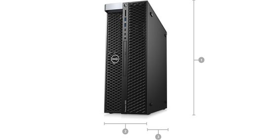 Dell Precision 5820 Tower WorkStation Xeon W-2245/16G/2TB/T400 T5820 Max Gebruikers 30 Gebruikers