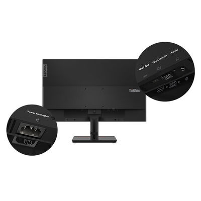16 9 Display ratio Lenovo ThinkVision S24E-20 23.8 inch FHD Monitor voor zakelijk kantoor
